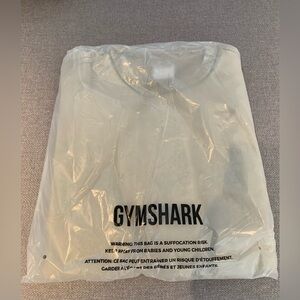 NEW Gymshark Power Washed Crew Oversized Fit - Size SMALL Men’s Ecru Brown Shirt